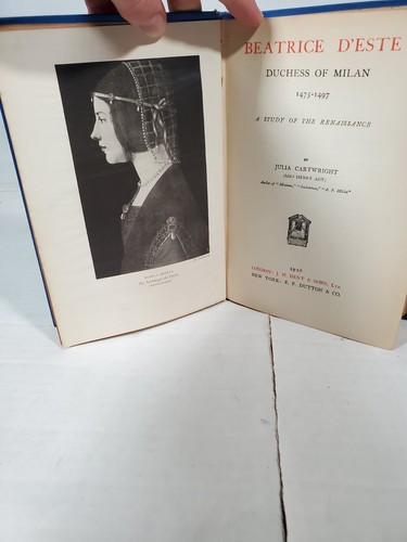 1926 ANTIQUE BEATRICE D'ESTE DUCHESS OF MILAN STUDY OF THE RENAISSANCE ITALY - Picture 5 of 5