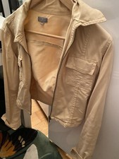 Naf Naf Casual Spring/summer Cream Woman Jacket Size S With Sipper