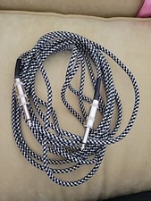 Musician's Gear Standard Instrument Cable Tweed 20 ft Black and Silver Braid
