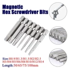 S2 Steel Magnetic Hex Screwdriver Bits Hex 1/4" Shank Length:50/65/75/100mm