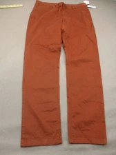 NWT 14TH&UNION Size 34x32 Mens Brown Cotton Blend Zip Fly Pocket Chino Pants 996