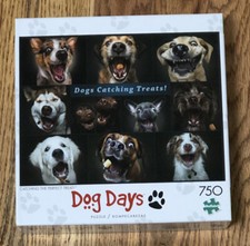 Buffalo Games Dog Days Dogs Catching Treats 750 Piece Jigsaw Puzzle