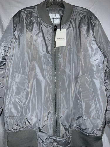 ELEVEN PARIS Suxy Nylon Zip-Fronte Bomber Giacca Plein Air Grigio Uomo Taglia Media - Foto 2 di 8