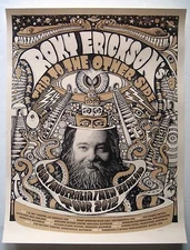 ROKY ERICKSON 13TH FLOOR ELEVATORS 2012 WORLD TOUR POSTER LTD ED ARTIST SIGNED 