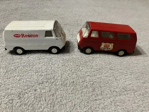 Tonka Fire Chief and Rescue Vans 5" Vintage 1970's