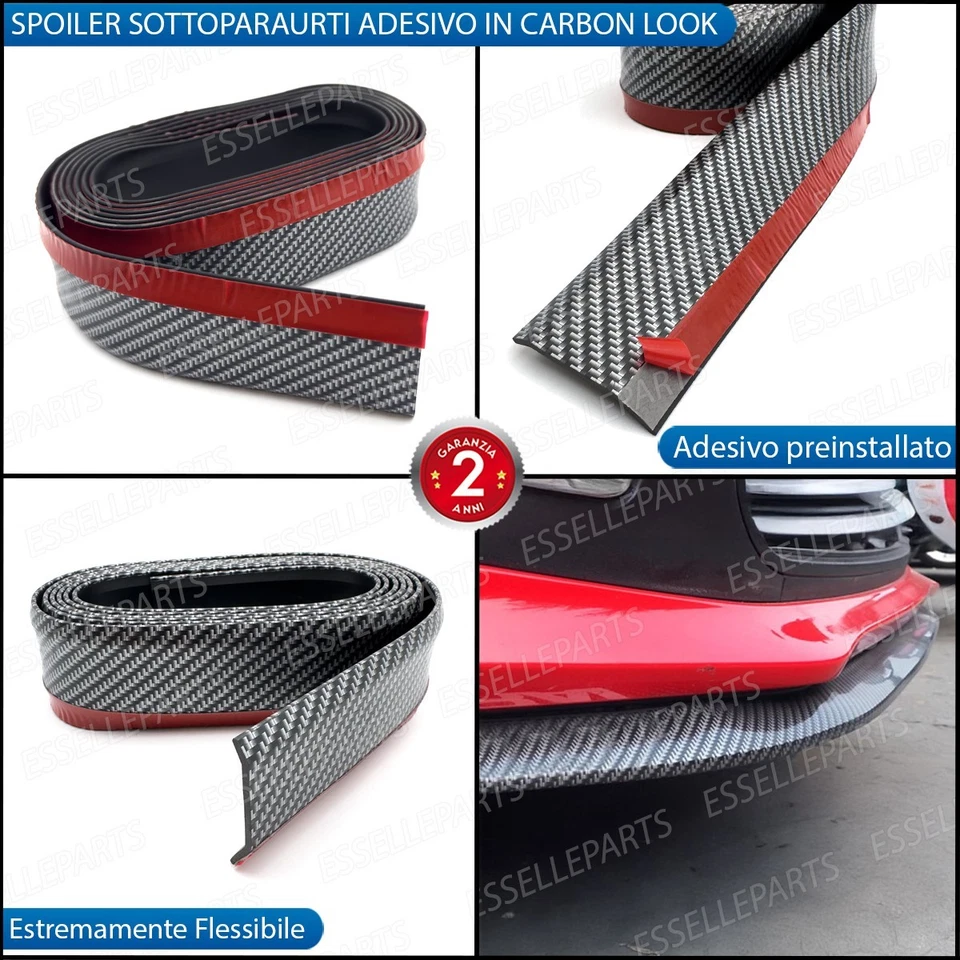 SPOILER SOTTO PARAURTI ADESIVO SOTTOPARAURTI IN CARBON LOOK PER MINI PACEMAN R61 - Immagine 2 di 4