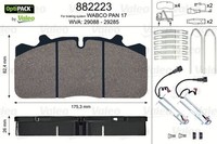 Bremsbelagsatz Scheibenbremse Optipack Valeo 882223 FüR Midlum Renault 1 2 DAF 5