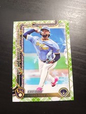 2025 Topps Holiday - Freddy Peralta #H99 Holiday Green Plaid