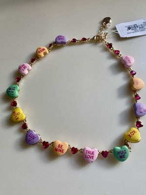 Valentine  Candy Hearts Necklace. New with tags