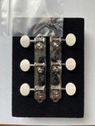 Golden Age Accoustic Guitar 3x3 Tuning Peg Tuners chrome w/ white Buttons.   — photo 1