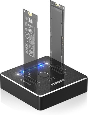 FIDECO M.2 NVME SATA SSD Docking-Station, USB 3.2 Gen 2 Unterstützt Offline-Klon