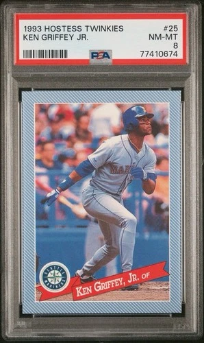 1993 Continental Baking Hostess Baseballs Ken Griffey Jr #25 PSA 8