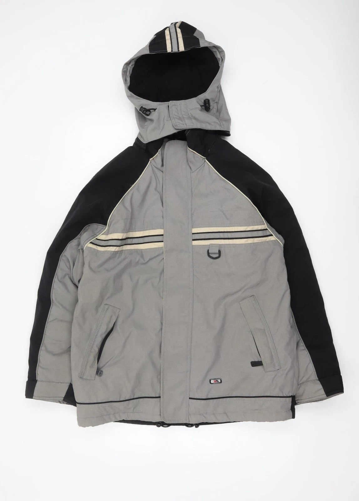 Trespass Boys Grey Hooded Puffer Jacket 13-14 Years Winter Waterproof Coat