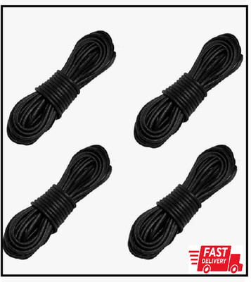 4 Pairs Waxed round Shoe Laces Dress Waxed Shoelaces Oxford 3/32'' Thin for Forma