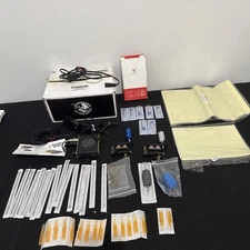 Dragonhawk Complete Tattoo Kit 2 Machines Gun Power Supply Needle Transfer Paper