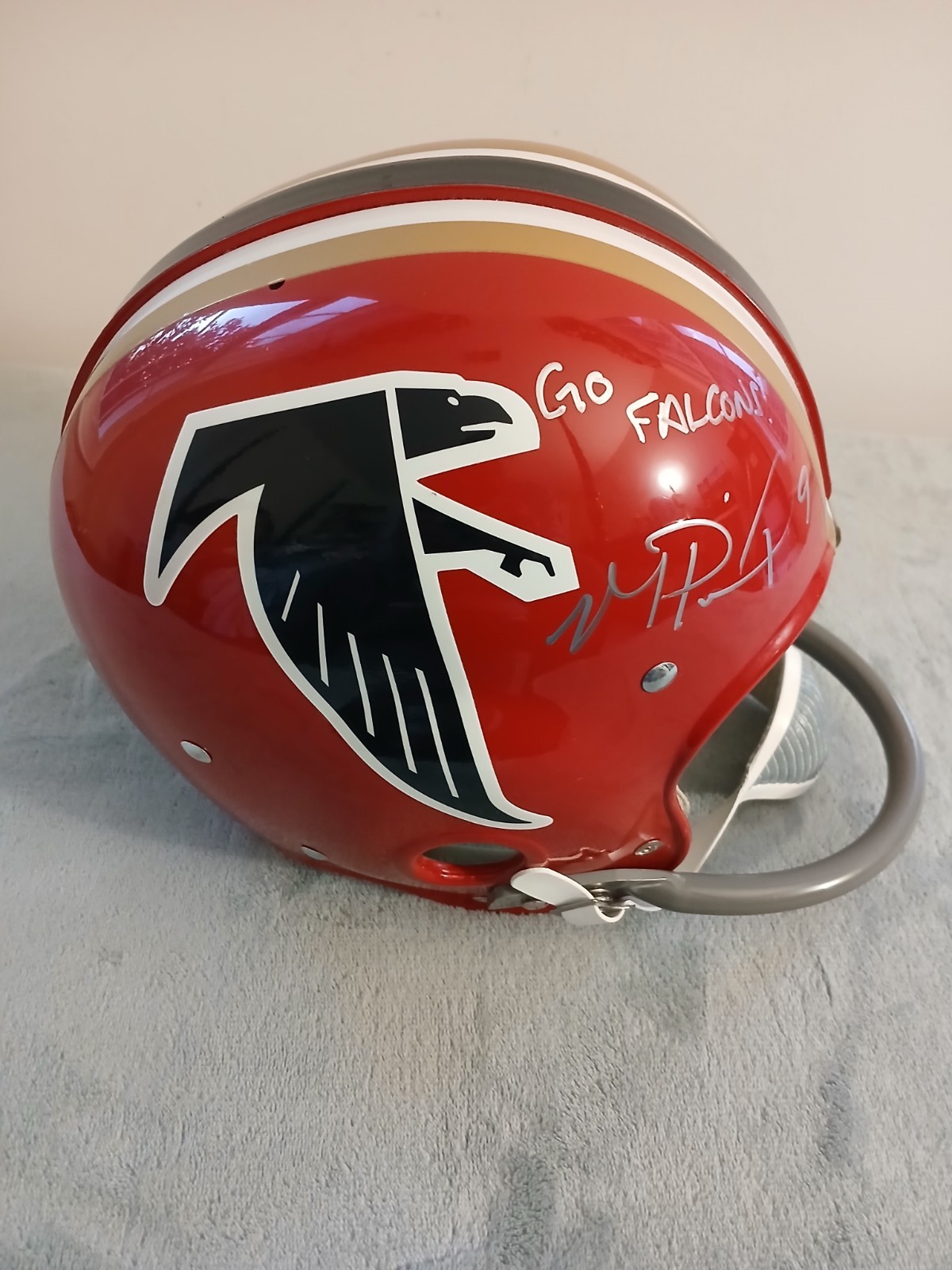 Michael Penix Jr. Signed RK Kra-lite Atlanta Falcons Throwback Helmet - Beckett 