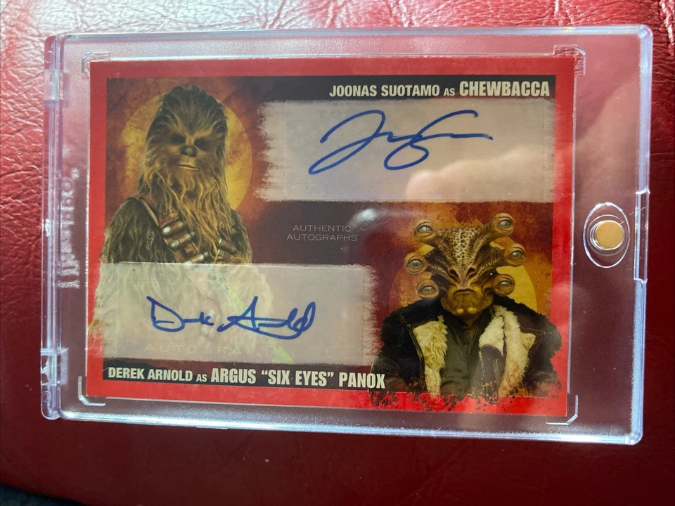 2018 Solo Star Wars Suotamo As Chewbacca & Panox Dual Autograph Auto DA-SA 1/1 - Image 4 of 4