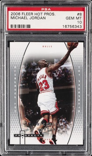 2006 FLEER HOT PROSPECTS #8 MICHAEL JORDAN PSA 10