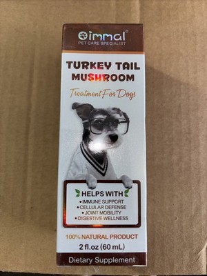 Oimmal Turkey Tail Mushroom Drops for Dogs with Probiotics & Turmeric - 2oz Immu