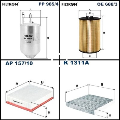 Filtron SET-31424961 Filterset, Inspektionspaket für VW CRAFTER Kasten CRAFTER
