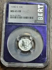 1940 S Mercury Silver Dime NGC MS65 FB Full Bands Nice Luster Purple Core (3749)