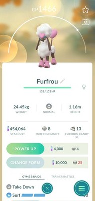 Pokémon Furfrou Trim Go - Collect Them All