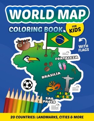 World Map Coloring Book for Kids: Geography Coloring Book for Kids with 20 Count