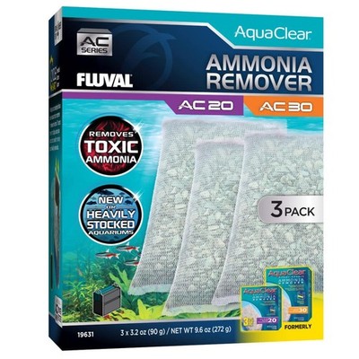 Fluval Ammonia Remover for AC20/AC30 Power Filter 3 pack