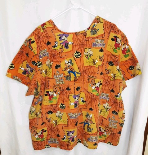 Disney Mickey Mouse Halloween Medical Scrub Top Women's Size 3XL -J6 - Picture 3 of 3