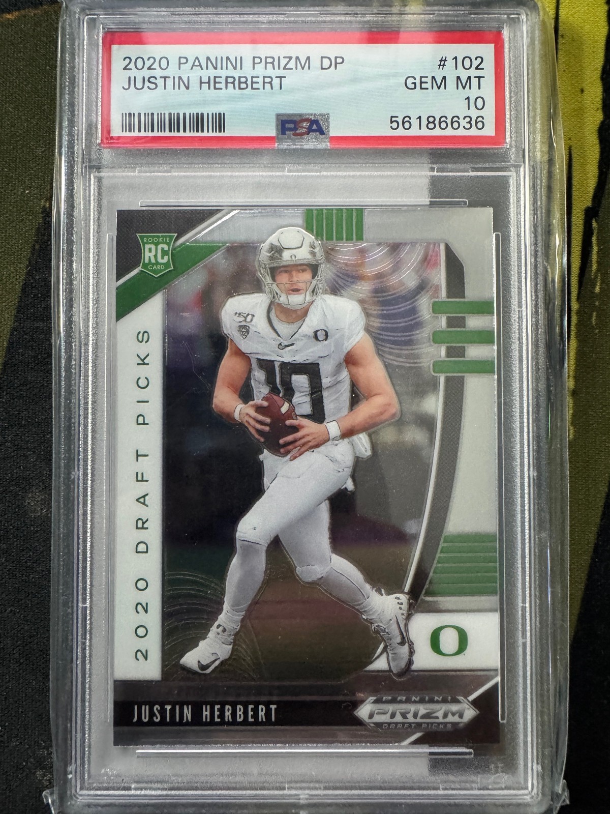2020 Panini Prizm Draft Picks #102 Justin Herbert PSA 10