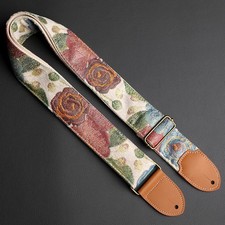 Guitar Strap Embroidery Flower Electric Guitar Bass Folk Acoustic Strap Gift