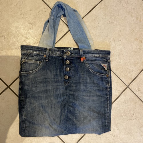 Replay Tasche Handtasche Jeans Neuwertig TOP 50er Style