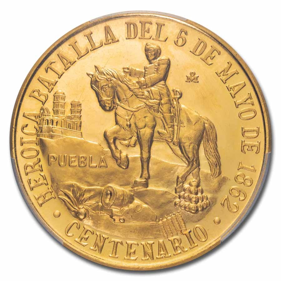 1962 Mexico Gold Cinco De Mayo Medallic 50 Peso SP-67 PCGS | eBay