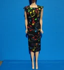 Vintage Look Dress For Barbie, Sheath With Gold Buttons, She's Musical 🎵🎶