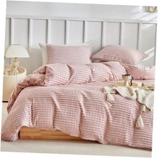Boho Duvet Cover Set Size Striped Duvet Cover Microfiber Bedding Queen Pink