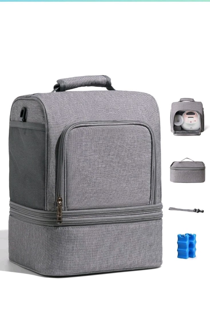 NCVI Portable Breast Pump with Insulated Milk Cooler Bag New-image