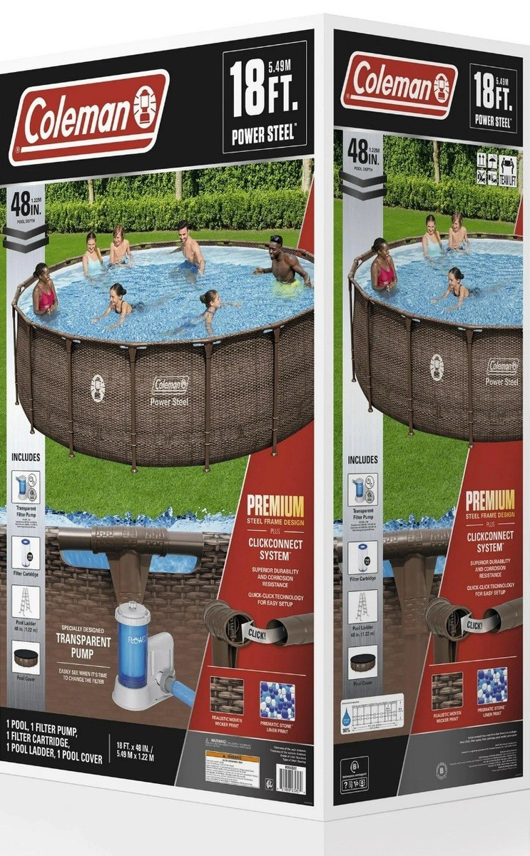 Coleman 400A ５０８２個セット Coleman Power Steel 18 ft. x 48 in. Round Metal Frame Above Ground