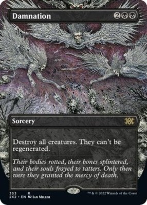 MTG English Damnation (Borderless) NM Normal Double Masters 2022