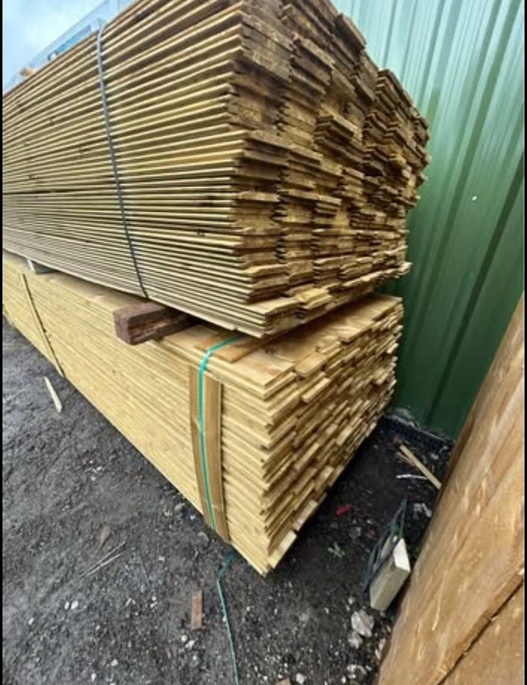 Pressure Treated Log Lap Cladding Boards - 4.8m Long X 120 X 22mm Tanalised - Image 2 of 2
