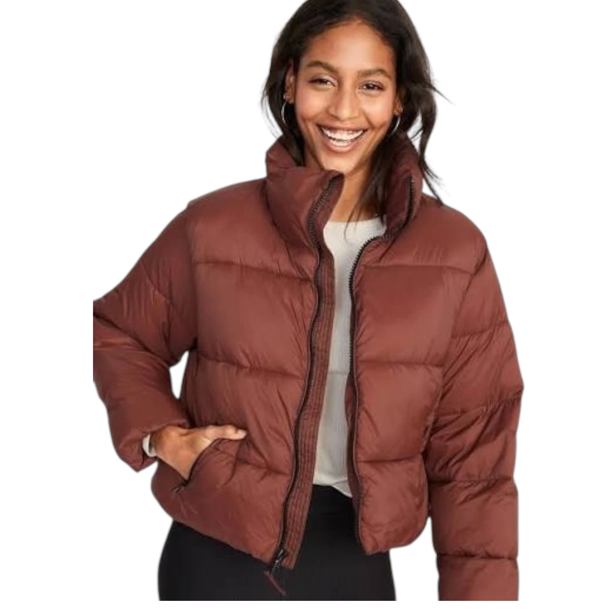 Old Navy Nylon Outer Shell Brown Coats, Jackets & Vests for Women