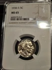 1936 S Buffalo Nickel 5C MS65