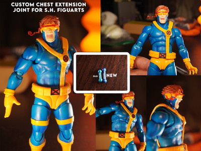 Custom Chest Extension Joint for S.H. Figuarts Cyclops - READ DESCRIPTION