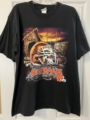 Vintage 2000 Cleveland Browns Beware Of Dawg Large Lee Nutmeg Shirt Nice
