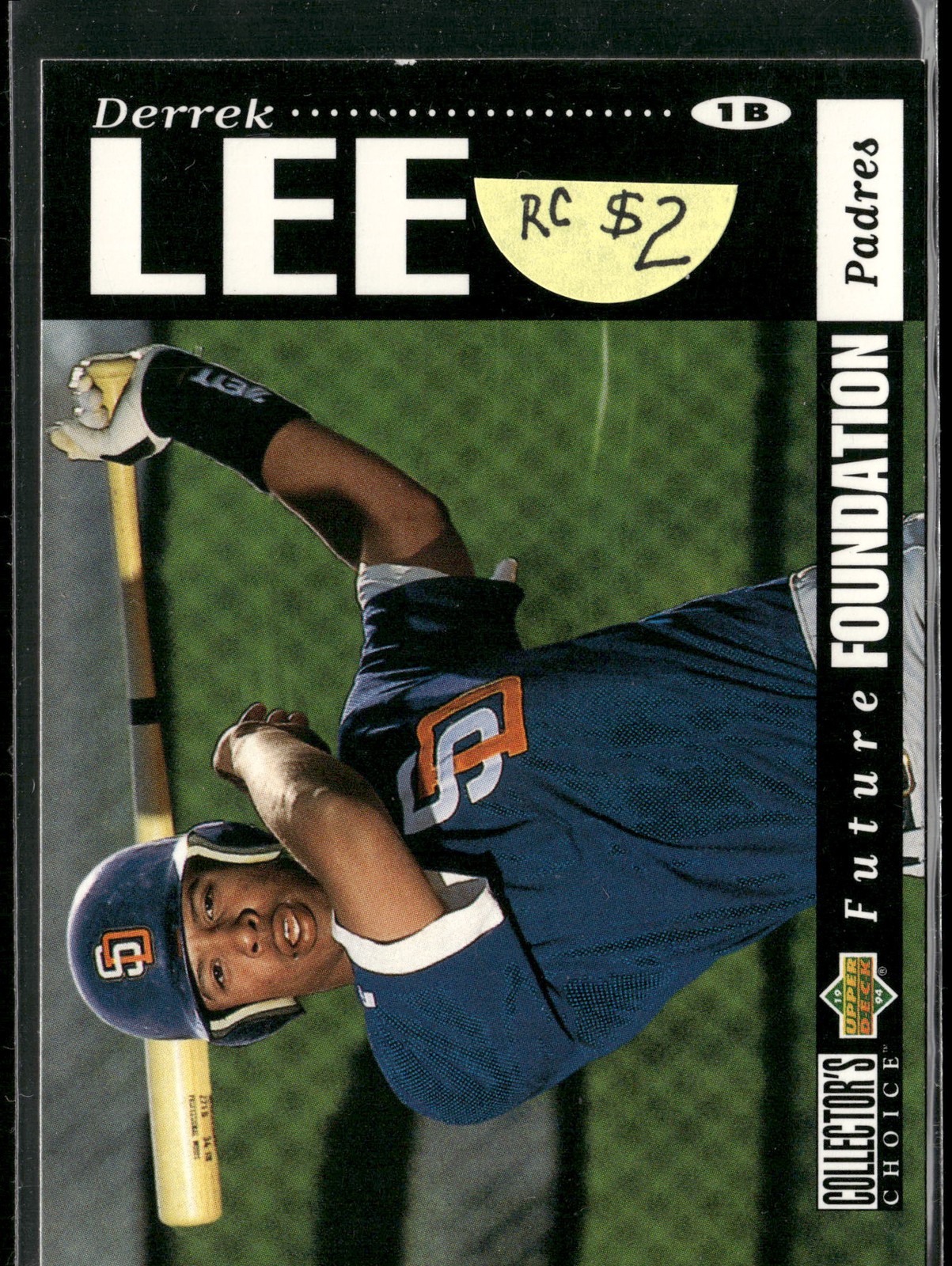 1994 Collector's Choice #645b Derrek Lee San Diego Padres Rookie
