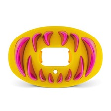 Battle Sports Chrome 3D Predator Oxygen Mouthguard - One Size, Yellow/Pink