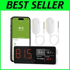 Digital Freezer Alarm with WiFi, 2 Smart Sensors & Remote Monitoring Capability