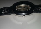 Gucci Watch Silver Dial Swiss Quartz Womens U-Play 129.4 Black Leather Strap GG — photo 3