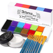 Athena Basic Face Body Paint Kit - 12 Colors Oil Painting Palette Translucent