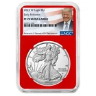 2022-W Proof $1 American Silver Eagle NGC PF70UC ER Trump Label Red Core