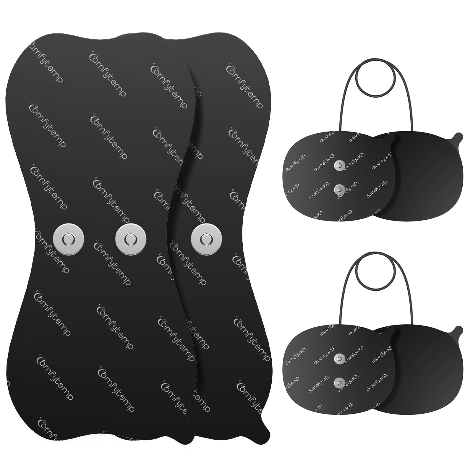 Comfytemp Adhesive Electrodes, Wireless TENS Unit Replacement Pads for Black